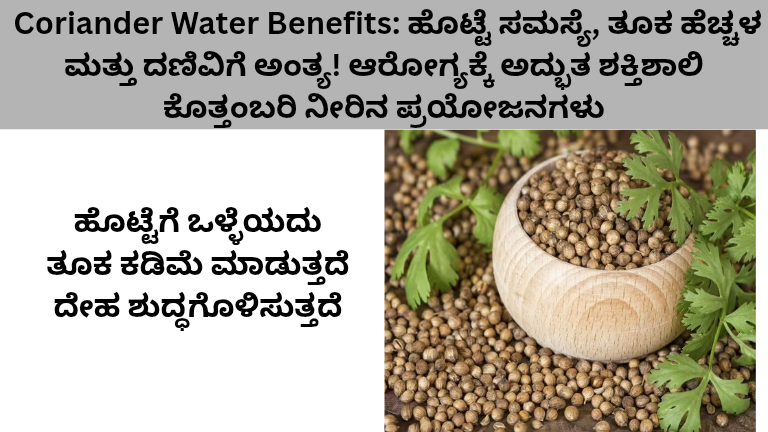 Coriander Water Benefits