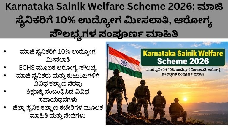 Karnataka Sainik Welfare Scheme 2026