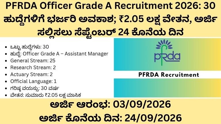PFRDA Officer Grade A Recruitment 2026